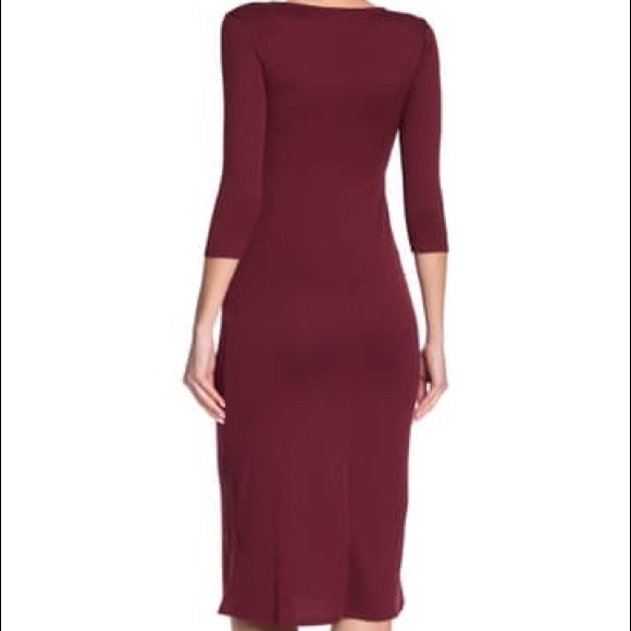 Velvet Torch Button Down Knit Midi Dress - Picture 3 of 7
